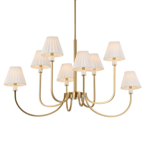 Uttermost Poppins 8 Light Brass Chandelier