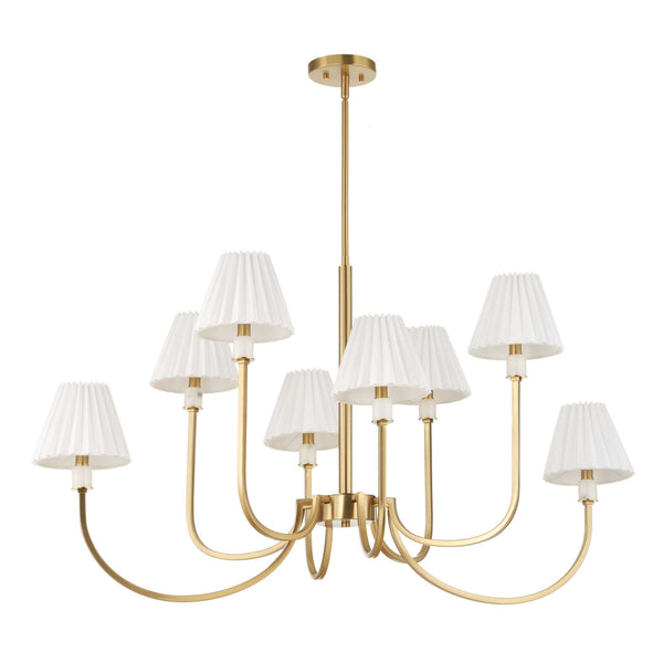 Uttermost Poppins 8 Light Brass Chandelier