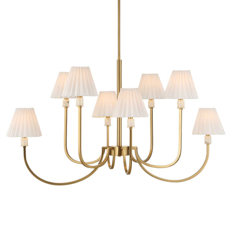 Uttermost Poppins 8 Light Brass Chandelier