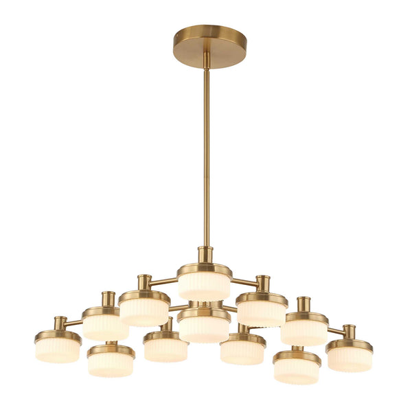 Uttermost Wedge 12 Lt LED Brass Chandelier