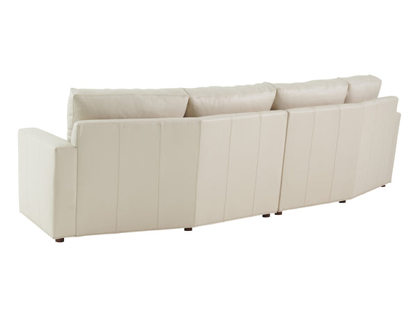Ashbury Ivory Leather Sectional