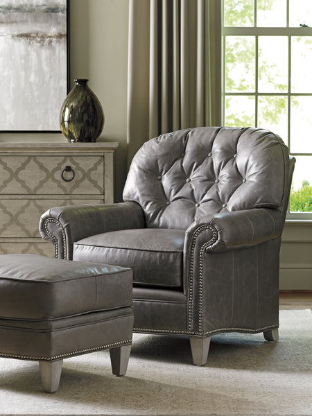 Bayville Leather Ottoman
