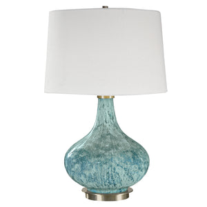 Uttermost Celinda Blue Gray Glass Lamp