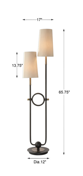 Uttermost Riano 2 Arm / 2 Light Floor Lamp
