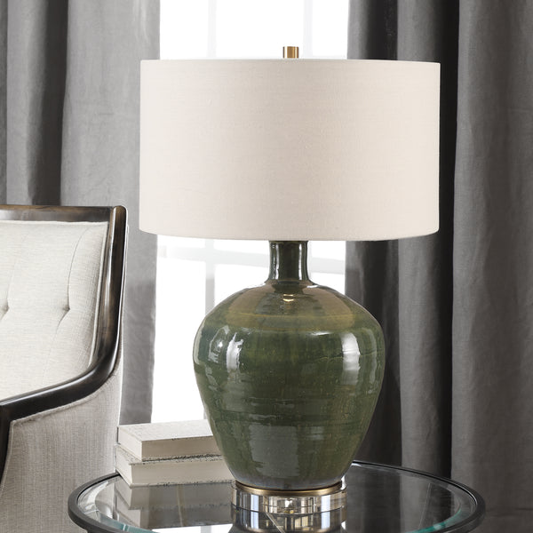 Uttermost Elva Emerald Table Lamp
