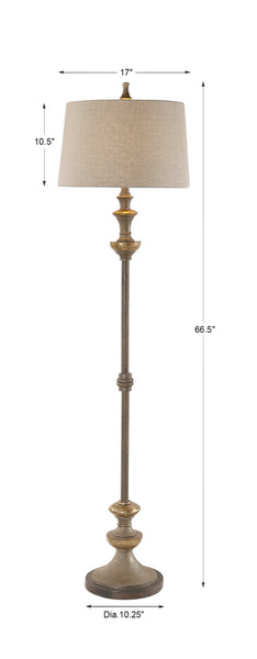 Uttermost Vetralla Silver Bronze Floor Lamp