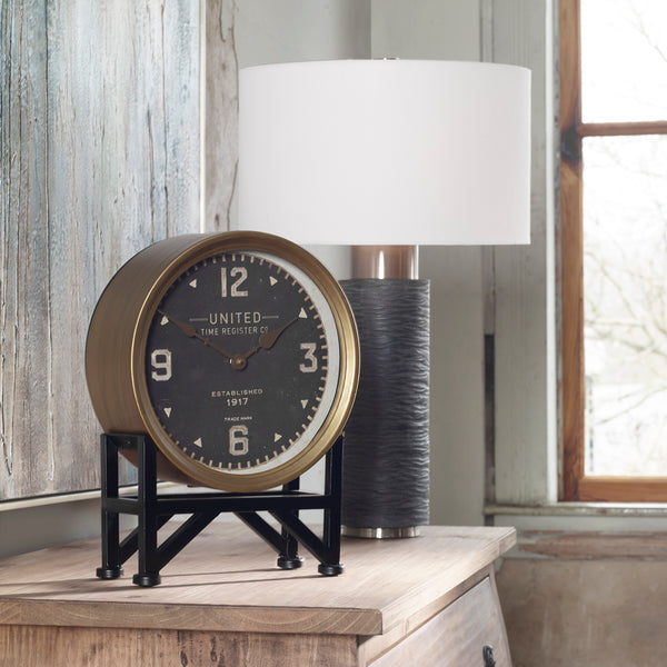 Uttermost Strathmore Stone Gray Table Lamp