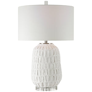Uttermost Caelina Textured White Table Lamp