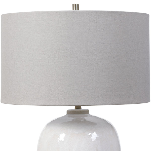 Uttermost Winterscape White Glaze Table Lamp