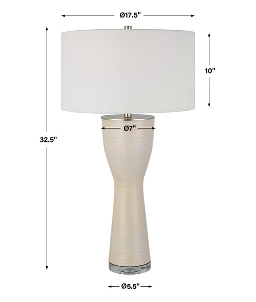 Uttermost Amphora Off-White Glaze Table Lamp