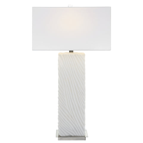 Uttermost Pillar White Marble Table Lamp