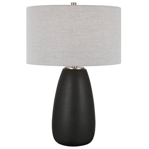 Uttermost Twilight Satin Black Table Lamp