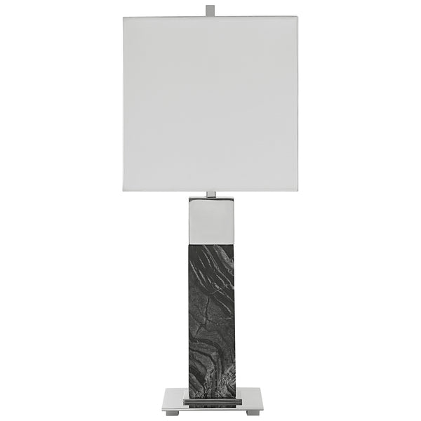 Uttermost Pilaster Black Marble Table Lamp
