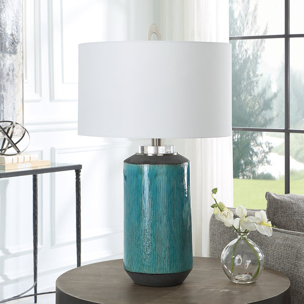 Uttermost Maui Aqua Blue Table Lamp