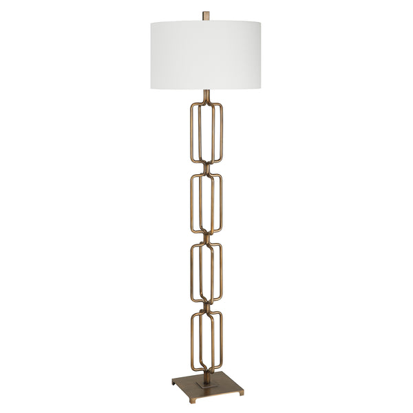 Uttermost Link Brushed Gold Floor Lamp