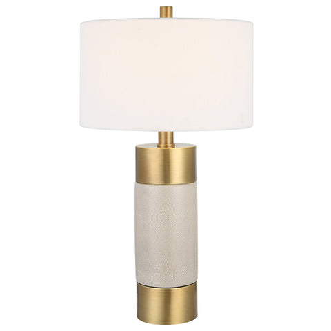 Uttermost Adelia Ivory & Brass Table Lamp
