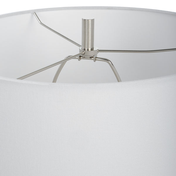 Uttermost Ascent White Geometric Table Lamp