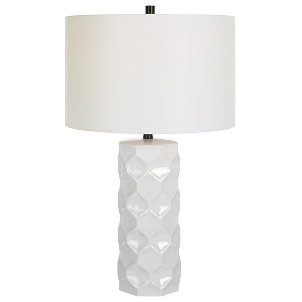 Uttermost Honeycomb White Table Lamp