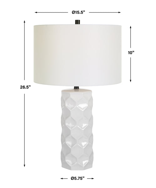 Uttermost Honeycomb White Table Lamp