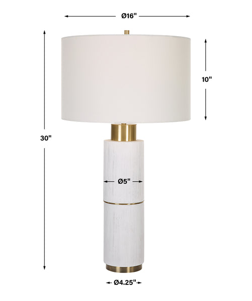 Uttermost Ruse Whitewashed Table Lamp