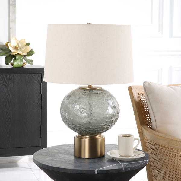 Uttermost Lunia Gray Glass Table Lamp