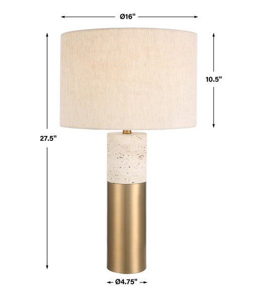 Uttermost Gravitas Elegant Brass & Stone Lamp