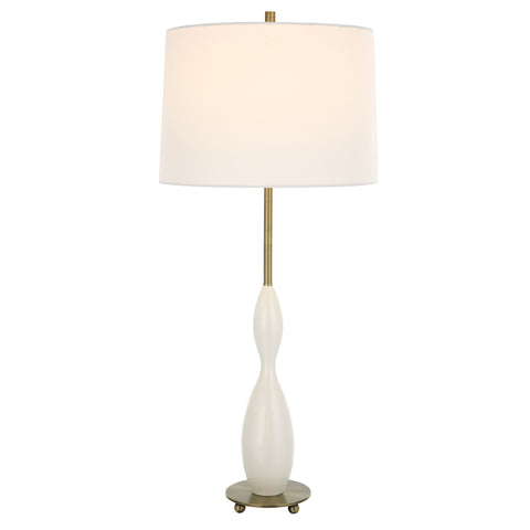 Uttermost Annora Glossy White Table Lamp