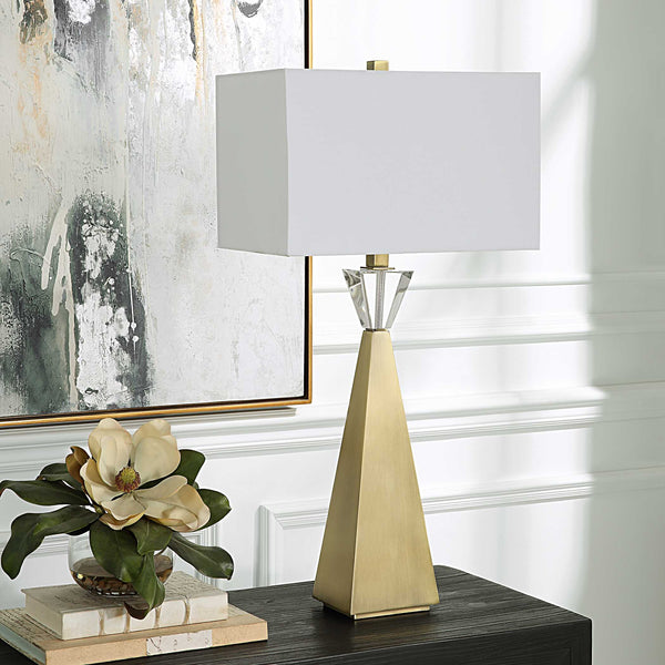 Uttermost Arete Modern Brass Table Lamp