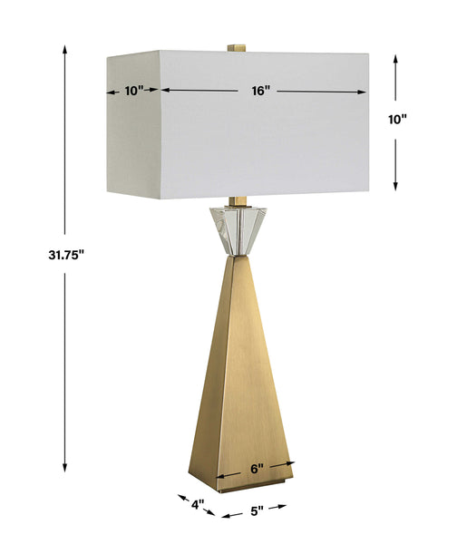 Uttermost Arete Modern Brass Table Lamp