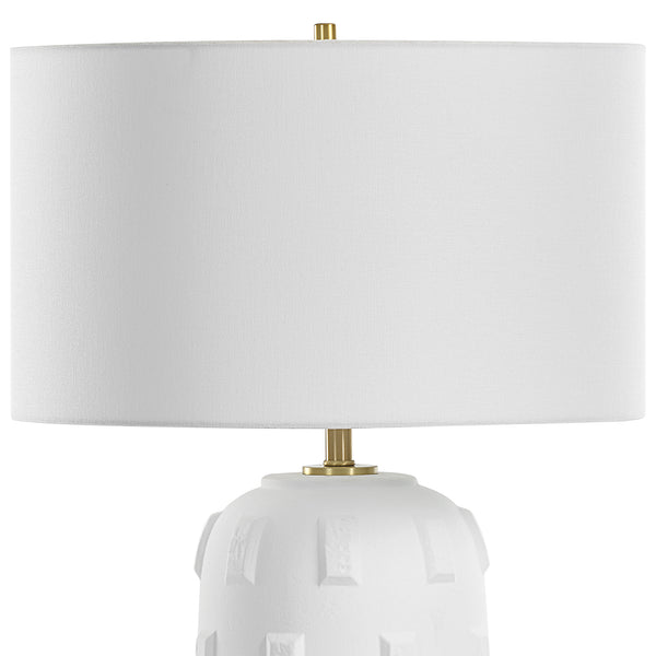 Uttermost Emerie Textured White Table Lamp