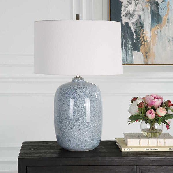 Uttermost Jubilee Sky Blue Table Lamp