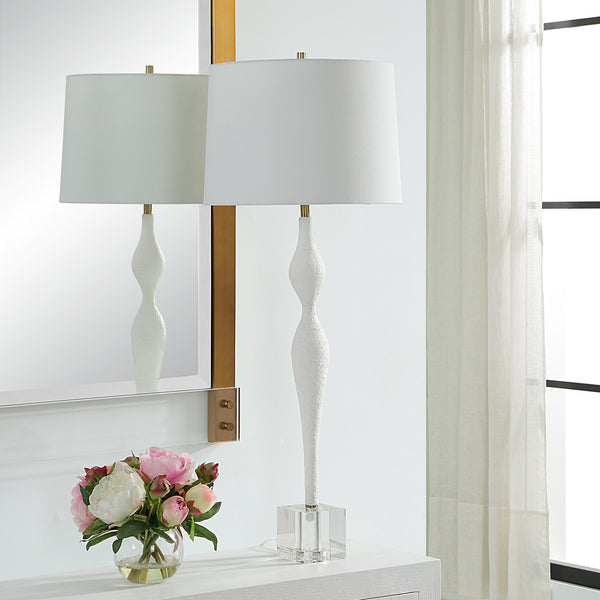 Uttermost Helena Slender White Table Lamp