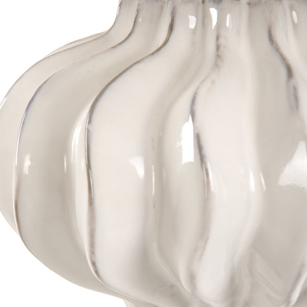 Uttermost Wrenley Ridged White Table Lamp