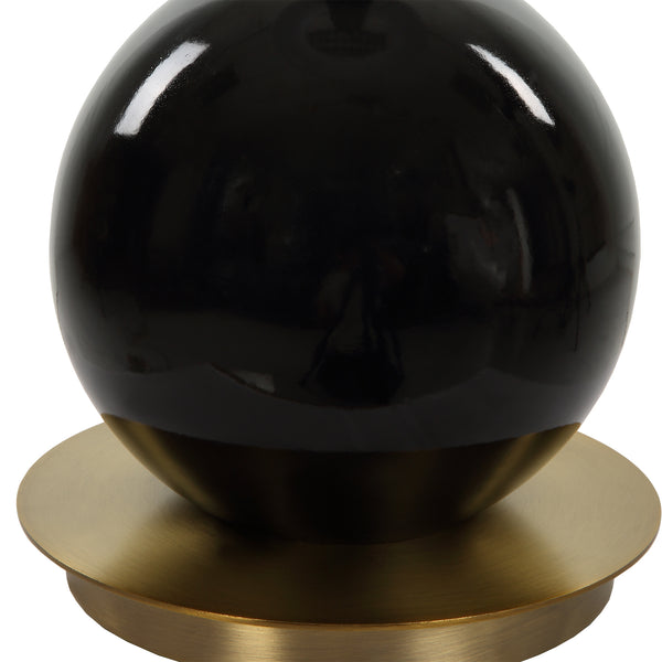 Uttermost Brielle Polished Black Table Lamp