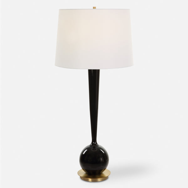 Uttermost Brielle Polished Black Table Lamp