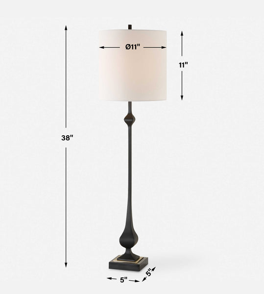 Uttermost Hightower Black Buffet Lamp