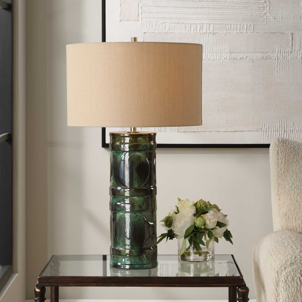 Uttermost Loch Green Glaze Table Lamp