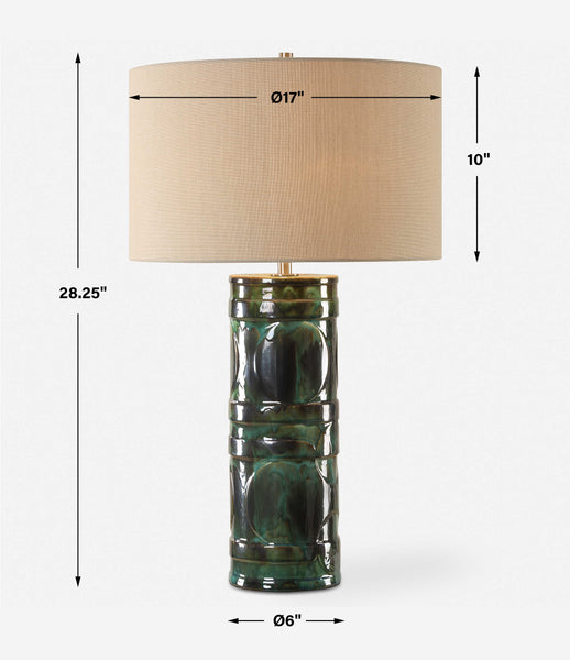 Uttermost Loch Green Glaze Table Lamp