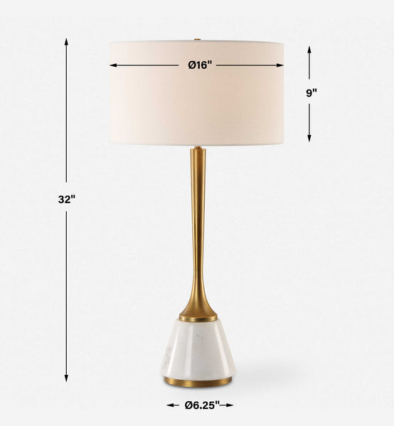 Uttermost Avola White Marble Table Lamp