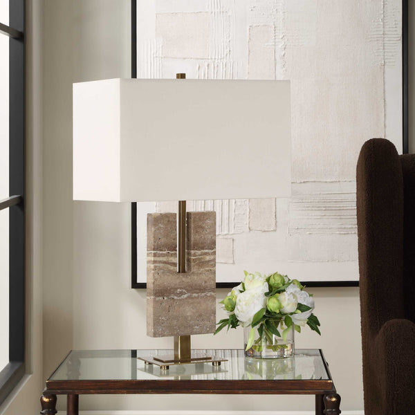 Uttermost Turning Point Travertine Table Lamp