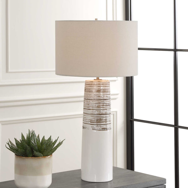 Uttermost Haven White Glaze Table Lamp