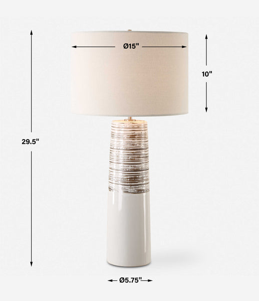 Uttermost Haven White Glaze Table Lamp