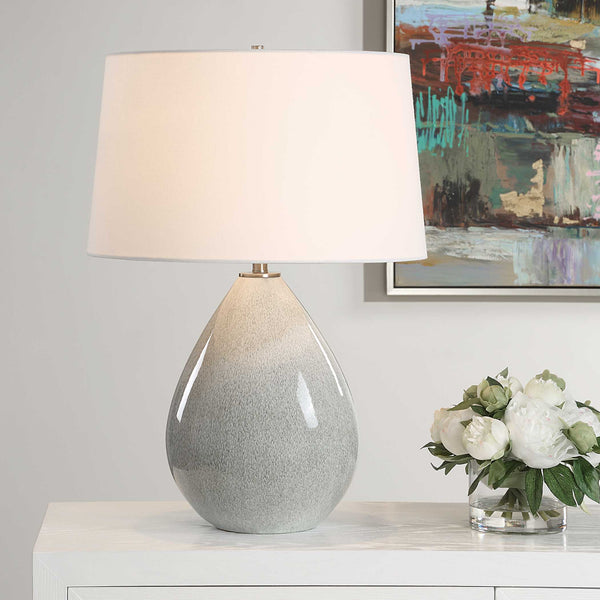 Uttermost Moray Gray Glaze Table Lamp