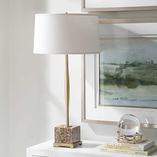 Uttermost Booker Thin Brass Table Lamp