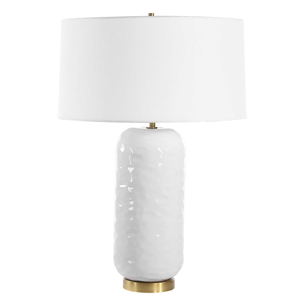 Uttermost Iona White Glaze Table Lamp