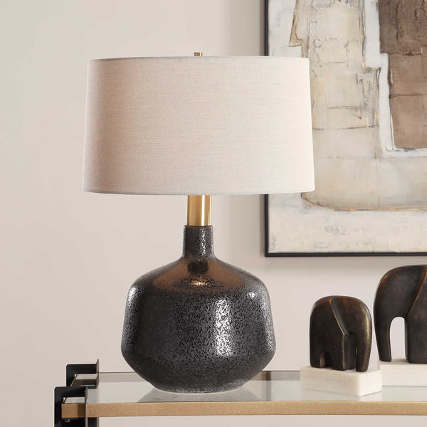 Uttermost Flanagan Mottled Gloss Table Lamp
