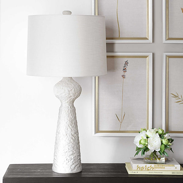 Uttermost Sonata Textured White Table Lamp