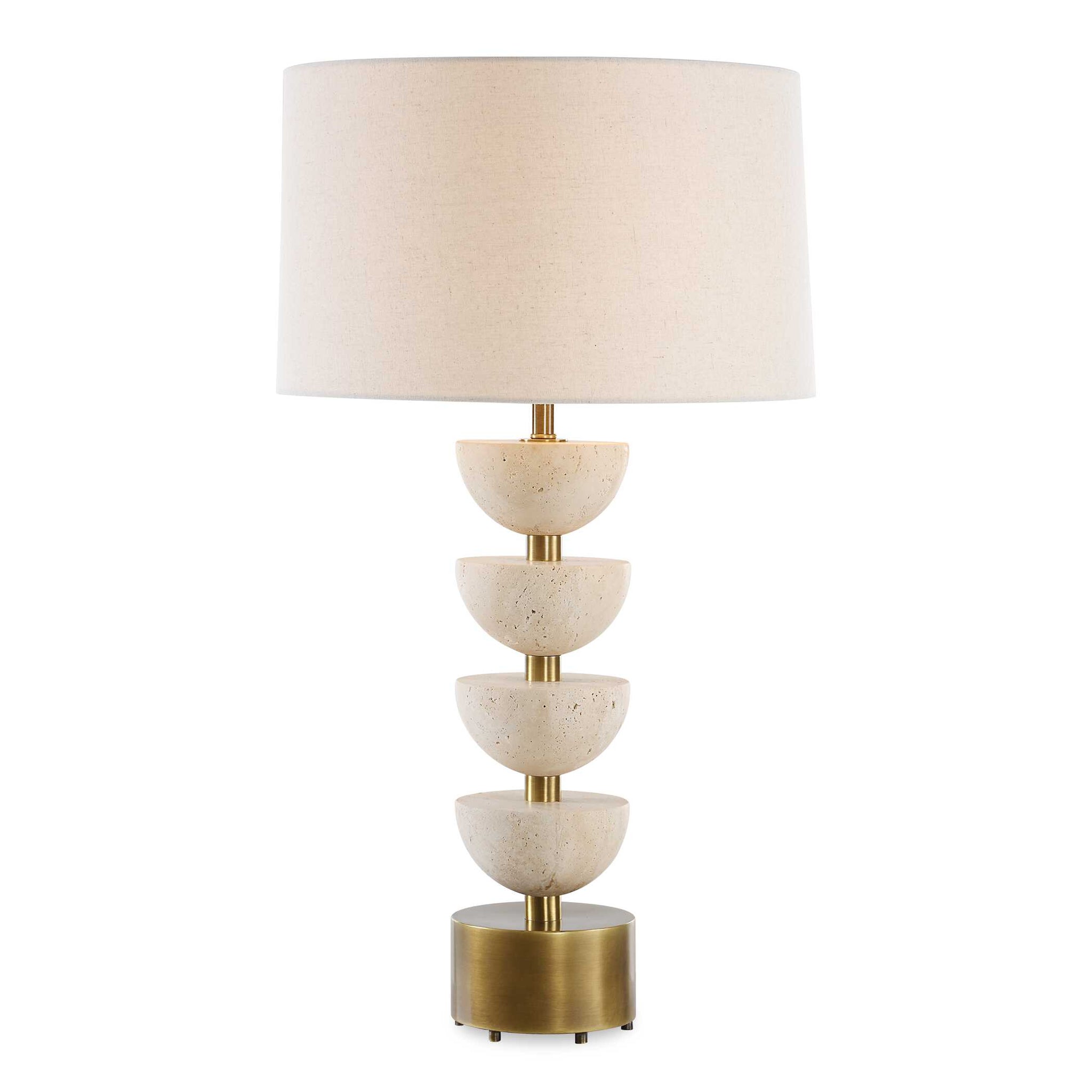 Uttermost Hemisphere Travertine Table Lamp