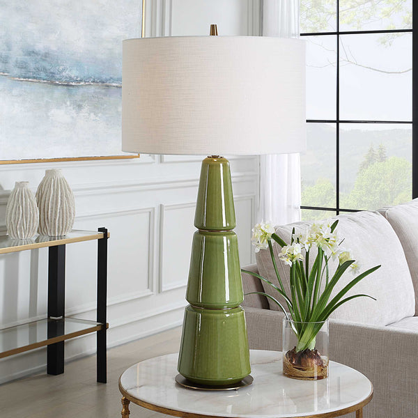 Uttermost Mendell Moss Green Table Lamp
