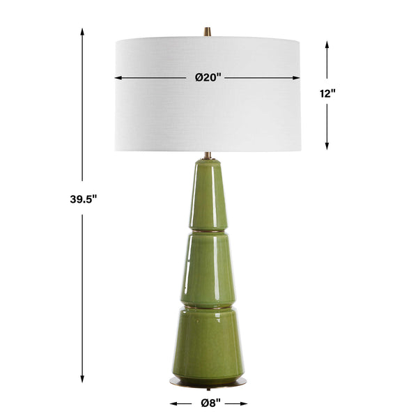 Uttermost Mendell Moss Green Table Lamp